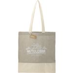 Split Recycled 5oz Cotton Twill Convention Tote Gray
