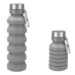 Zigoo Collapsible Silicone Bottles Custom Engraved Gray