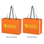 Non-Woven Reflective Edge Tote Bag ORANGE