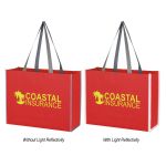 Non-Woven Reflective Edge Tote Bag RED