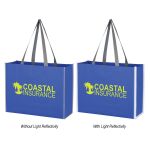 Non-Woven Reflective Edge Tote Bag ROYAL BLUE