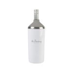 Aviana™ Magnolia Double Wall Stainless Wine Bottle Cooler White Opaque Gloss
