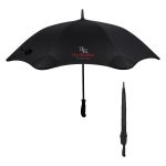 46" ARC SCALLOPED EDGE UMBRELLA BLACK