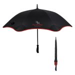46" ARC SCALLOPED EDGE UMBRELLA RED