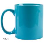 Aqua Custom 11 oz Ceramic Coffee Mug with C Handle