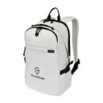 Renew rPet Computer Backpack in White Custom Decorated