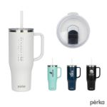 Perka® Kempton 40 oz. Double Wall, Stainless Steel Travel Mug Custom Laser Engraved