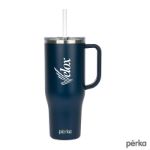 Perka® Kempton 40 oz. Double Wall, Stainless Steel Travel Mug Custom Laser Engraved Navy