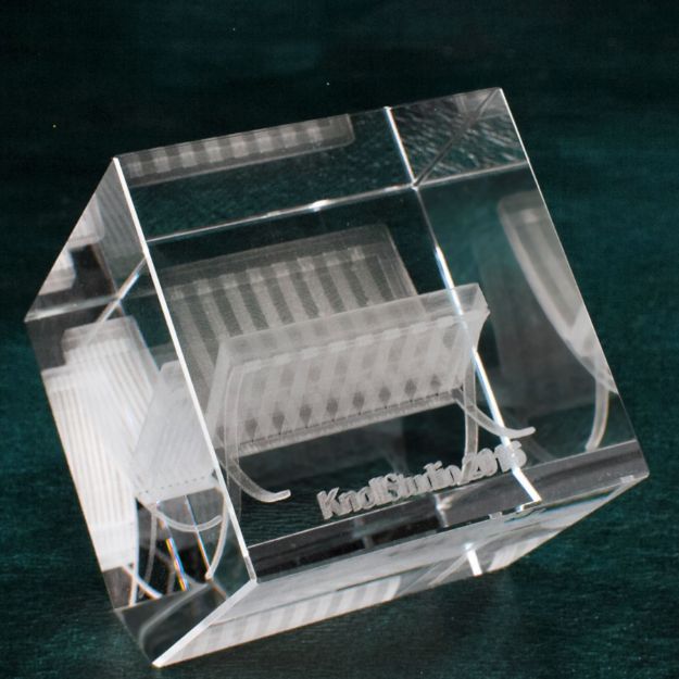 Custom Crystal Cube Award
