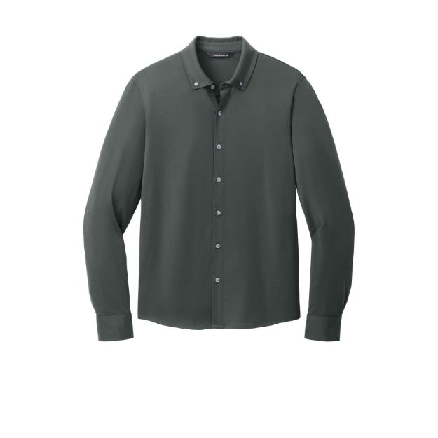 Mercer+Mettle Stretch Jersey Long Sleeve Shirt MM1018 AnchorGrey