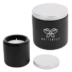 Cali Clay Cement Candles with Logo - Black