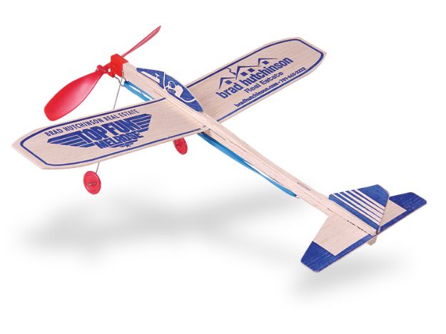 Custom Wind-Up Balsa Glider with Landing Gear