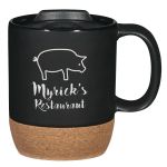 14 Oz. Cork Base Ceramic Mug BLACK
