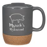 14 Oz. Cork Base Ceramic Mug GRAY