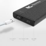 Linen Custom Power Bank Wireless Charger with USB-C