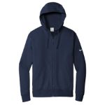 Nike Club Fleece Sleeve Swoosh Full-Zip Hoodie NKDR1513 MdntNavy
