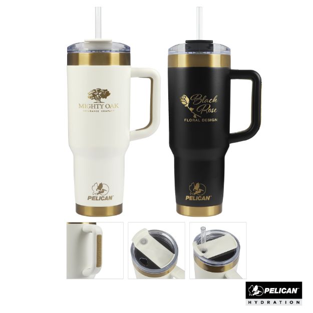 Pelican Porter™ 40 oz. Double Wall Stainless Steel Travel Tumbler - Glow Collection Custom Printed