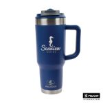 Pelican Porter™ Dual 40 oz. Dual Lid, Recycled Double Wall Stainless Steel Travel Tumbler Navy Blue