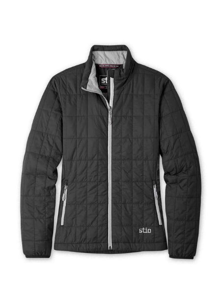 STIO Women's Azura Jacket in Black Custom Embroidered
