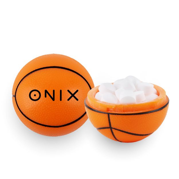Picture of Basketball Mint Container Custom Branded
