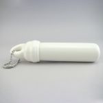 White promotional floating keychain keytainer customized