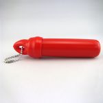 	Red promotional floating keychain keytainer customized