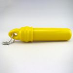 Yellow promotional floating keychain keytainer customized
