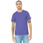 BELLA+CANVAS Unisex Heather CVC Short Sleeve Tee. BC3001CVC Ht Lapis