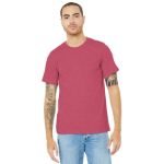 BELLA+CANVAS Unisex Heather CVC Short Sleeve Tee. BC3001CVC Ht Raspberry