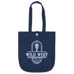 Dan Custom Denim Totes with One Color Branding Handles