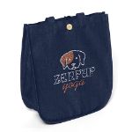 Dan Custom Denim Totes with Sparkle Imprint