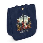 Dan Custom Denim Totes with Full Color Branding