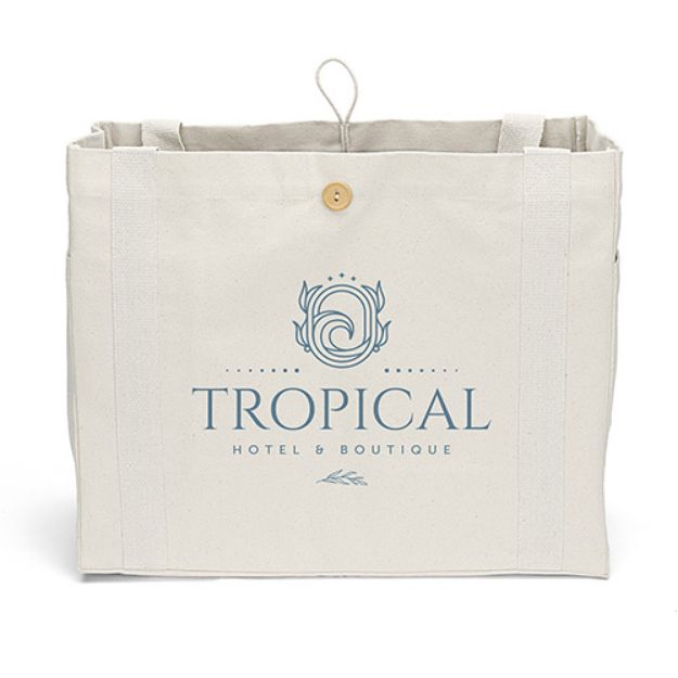 Sandford Heavyweight Cotton Tote Bags with One Color Imprint
