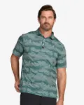 Bad Birdie Frostbite Custom Embroidered Polo in Forest Green