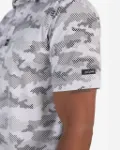 Bad Birdie Frostbite Custom Embroidered Polo in Grey Side View
