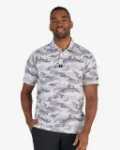 Bad Birdie Frostbite Custom Embroidered Polo in Grey