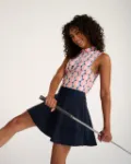 Custom Bad Birdie Women's Sleeveless Performance Polo - Kaleidoscope  side
