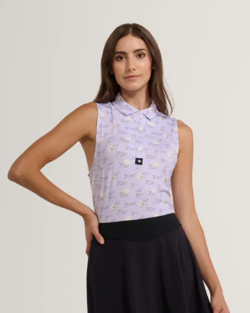 Custom Bad Birdie Women's Sleeveless Performance Polo -  Relief Goosen