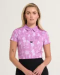 Custom Bad Birdie Women's Core Performance Polo - Purple Thermal