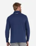 Bad Birdie Velocity Quarterzip Custom Embroidered in Navy - Back
