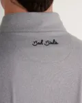 Bad Birdie Velocity Quarterzip Custom Embroidered in Smoke - Back