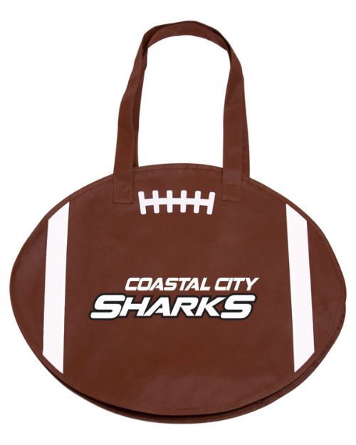 Custom Football Shaped Tote Bags Branded with Your Logo
