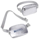 AeroLOFT Custom Belt Bag and Cross Body Silver Metallic