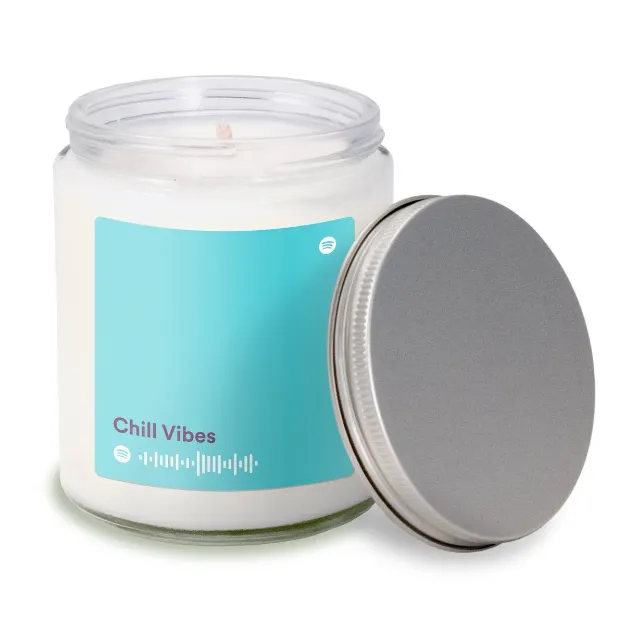 Custom Filled 8 oz Candle Mason or Apothecary Jar with a full color logo