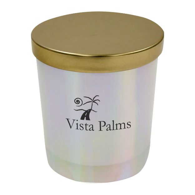 Atlas Candle IRIDESCENT METALLIC GOLD with Custom Logo