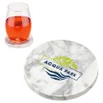 	Round Custom Marble Coasters Natural Stone