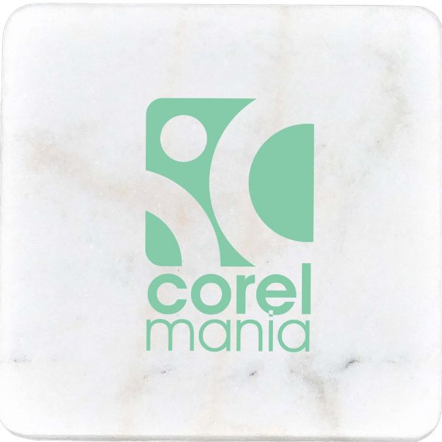 Custom Print White Marble Coaster (single)