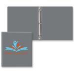 Full Custom 1" Express Round Ring Binder  - Grey