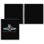 Full Custom 1" Express Round Ring Binder  - Black