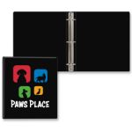 Full Custom 1.5" Round Ring Binder - Black